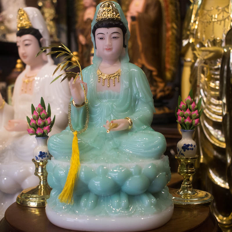 Tượng Phật Bà Quan Âm Ngồi Đài Sen