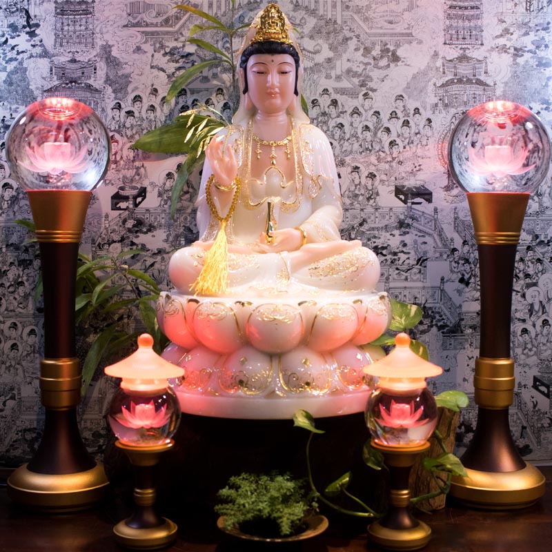 Tượng Phật Bà Quan Âm Viền Vàng