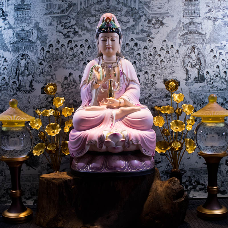 Tượng Phật Bà Quan Âm Bằng Sứ