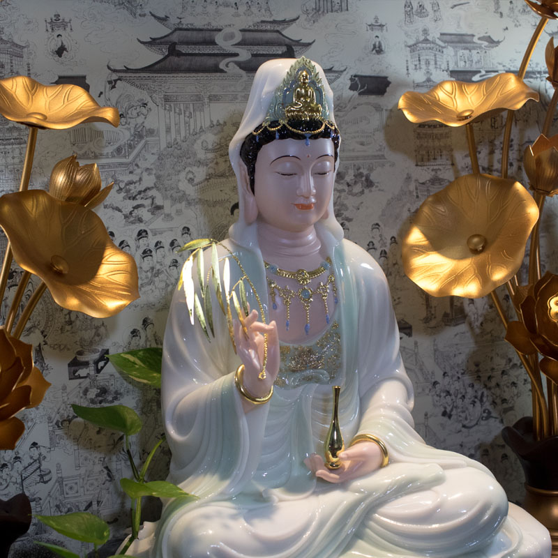 Tượng Phật Quan Âm Bồ Tát Bột Đá