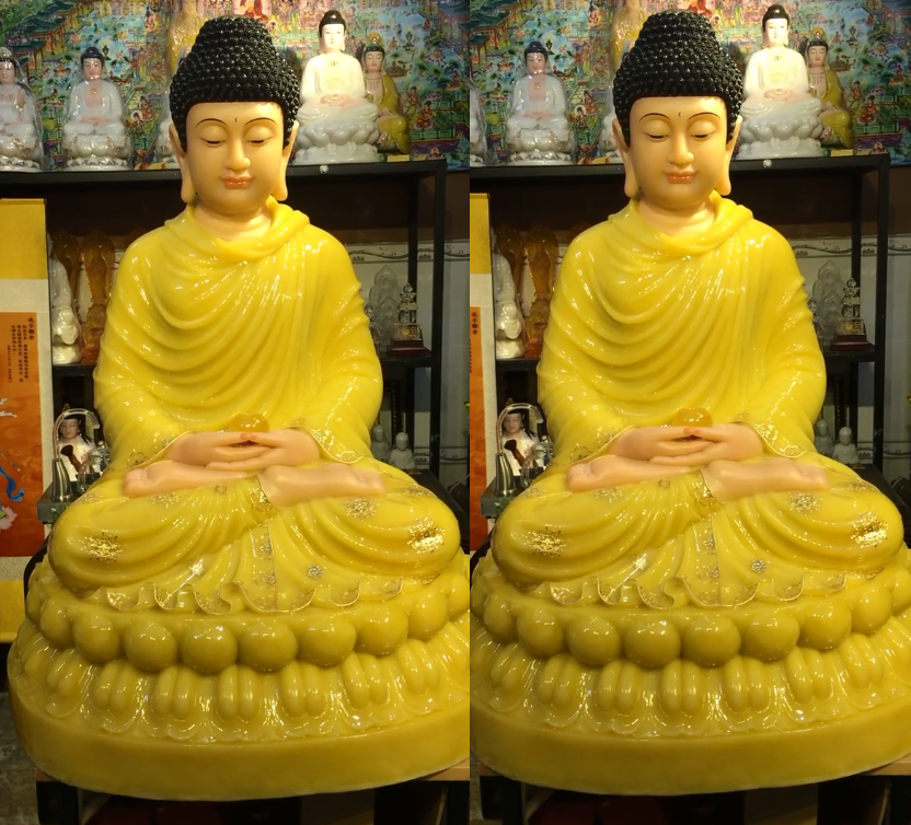 Tượng Phật Thích Ca Ngồi Lớn Bằng Bột Đá Thạch Anh