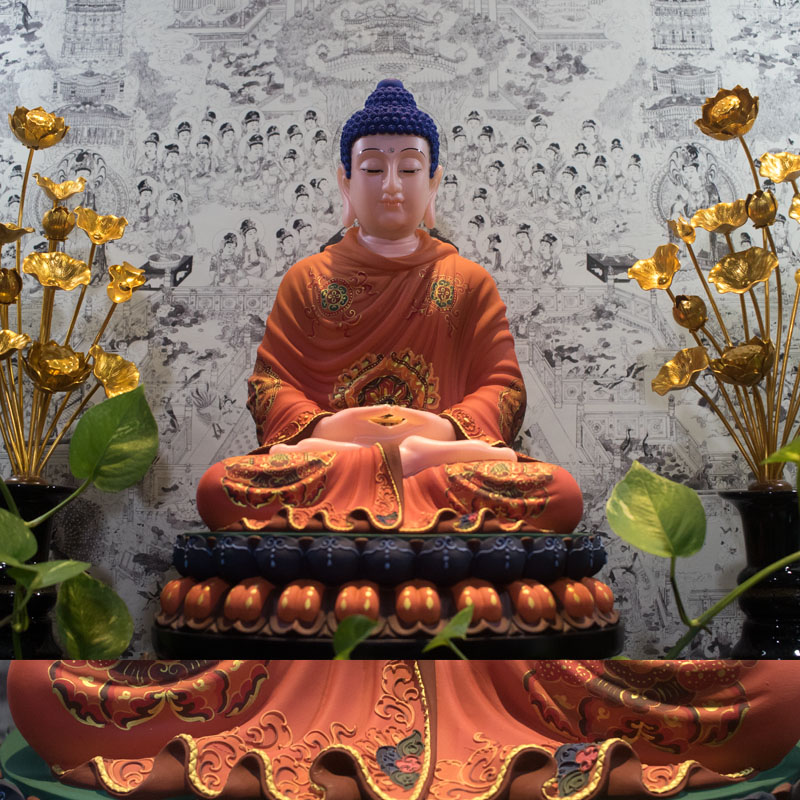 Tượng Phật Thích Ca Áo Vẽ Gấm đẹp