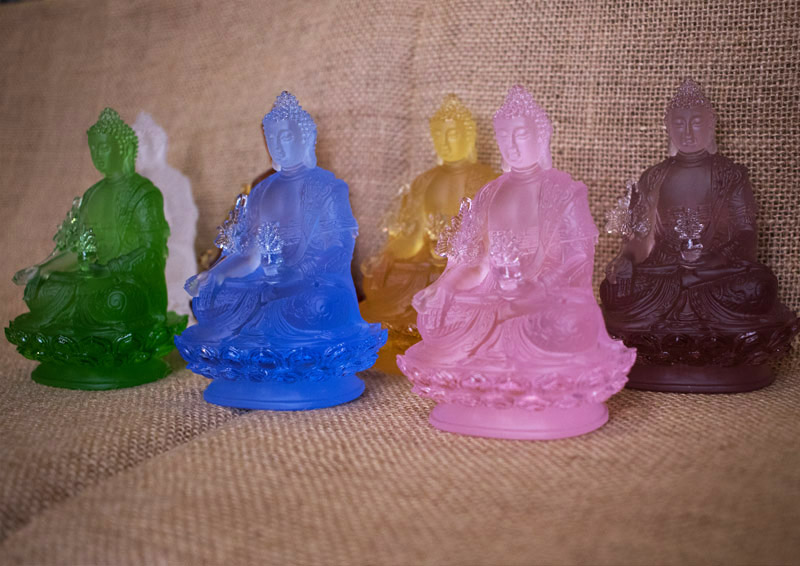 Bảy Tượng Phật Dược Sư Lưu Ly bằng lưu ly đẹp