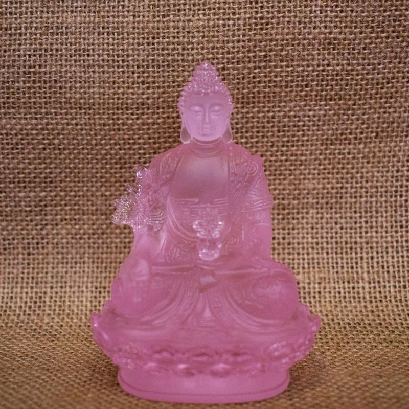 Tượng Phật Dược Sư đá lưu ly hồng