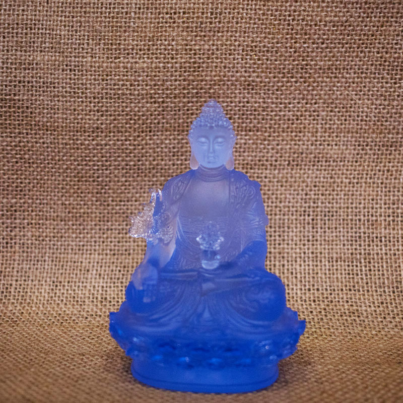Tượng Phật Dược Sư đá lưu ly xanh dương