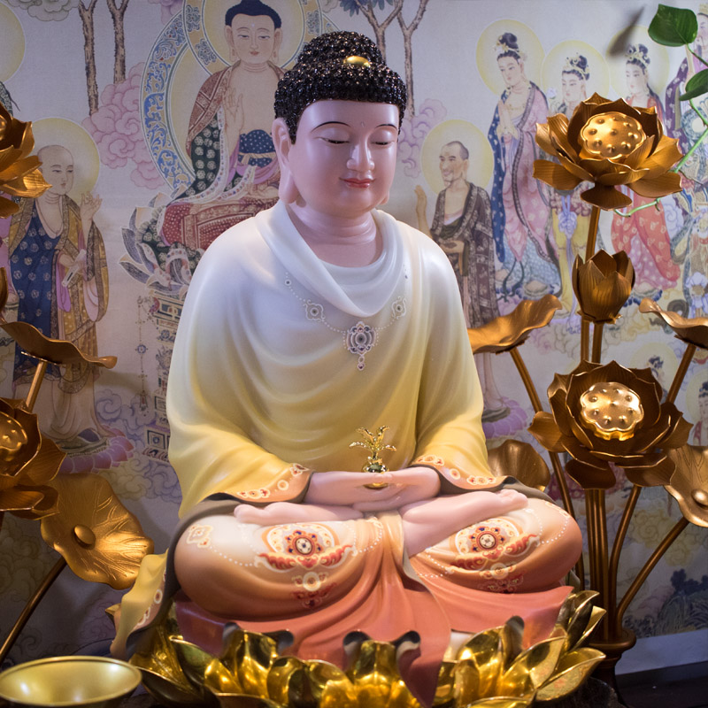 Tượng Phật Dược Sư Cao Cấp ngồi bằng bột đá
