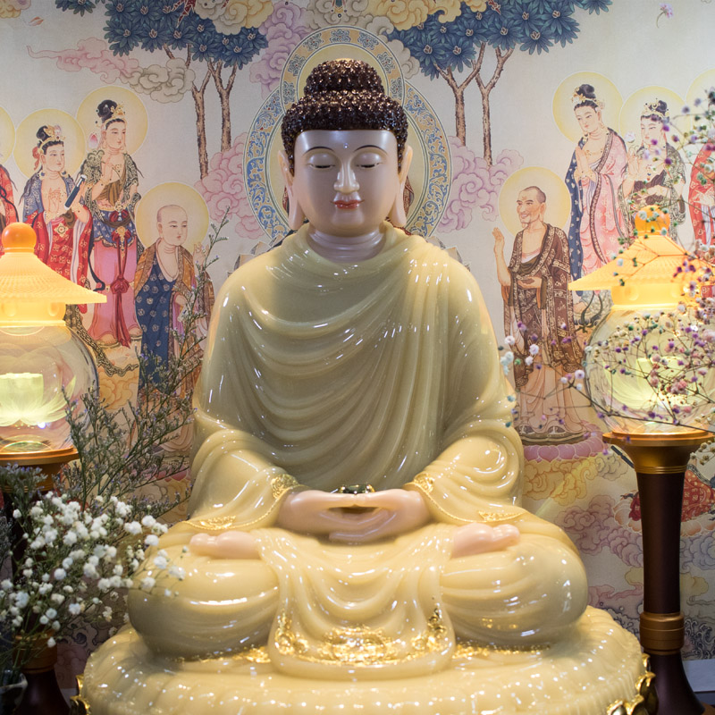 Tượng Phật Thích Ca Bột Đá Thạch Anh