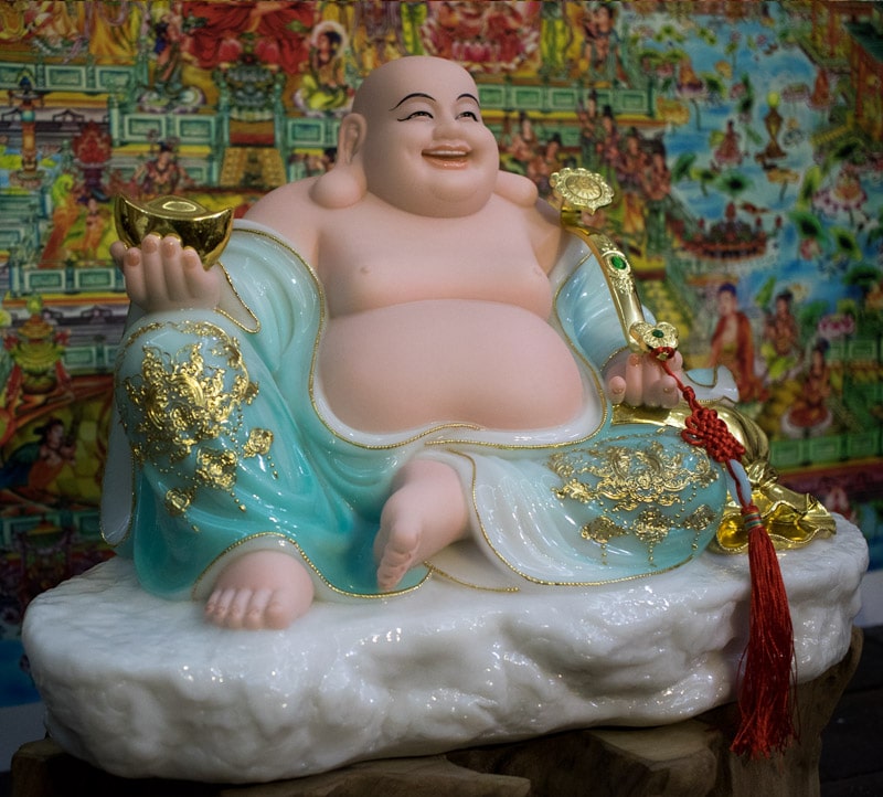 Tượng Phật Di Lặc xanh ngọc