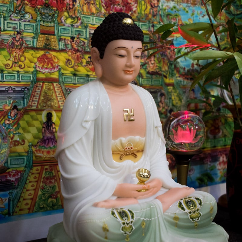 Tượn Phật A Di Đà đẹp bằng bột đá