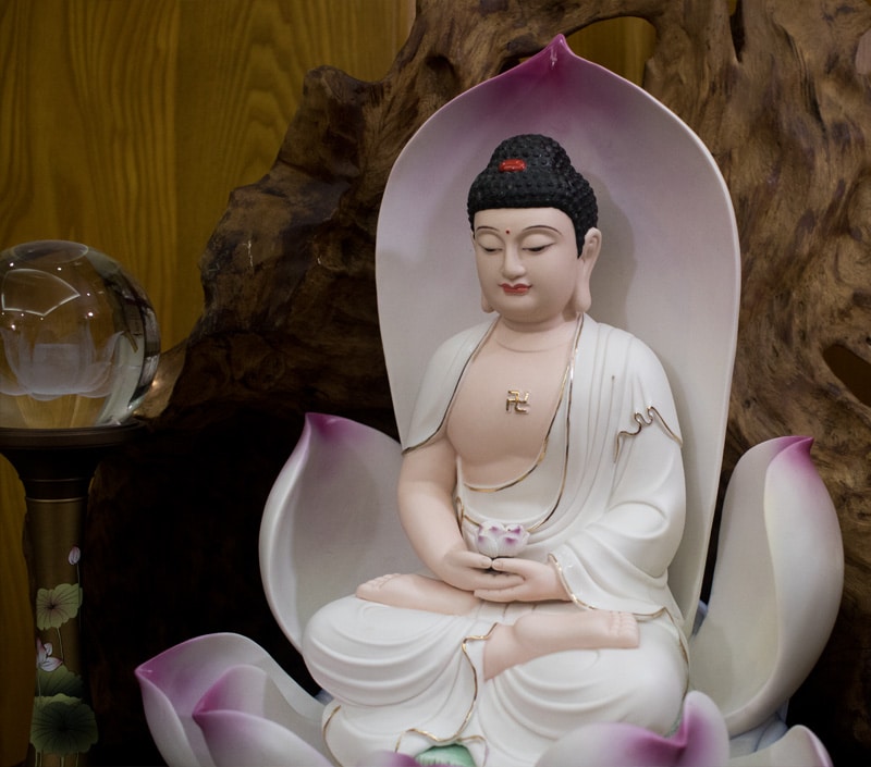 Tượng Phật A Di Đà bằng sứ cao cấp