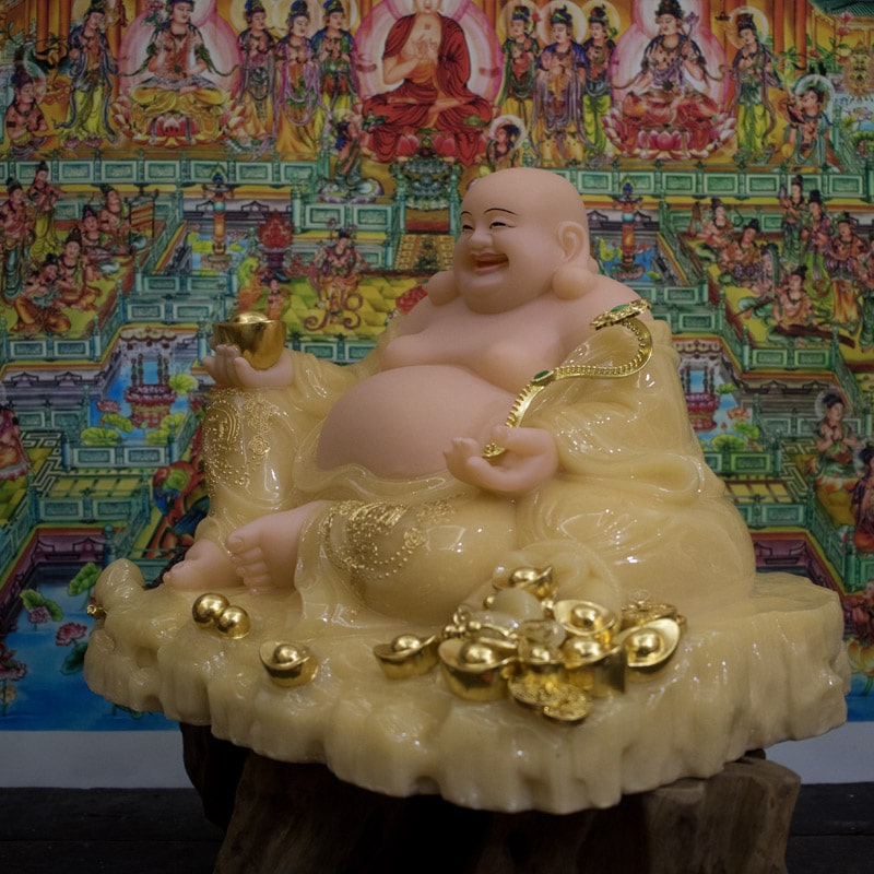 Tượng Phật Di Lặc bột đá Đài Loan cao cấp