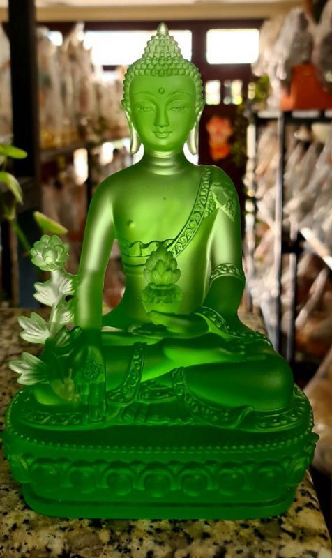 Tượng Phật Dược Sư màu Xanh Lá