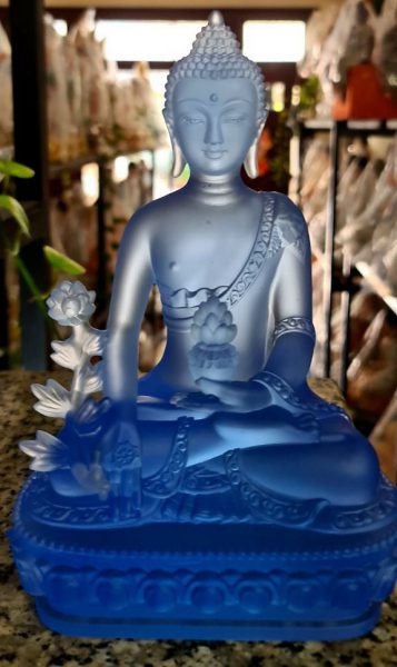 Tượng Phật Dược Sư màu xanh dương