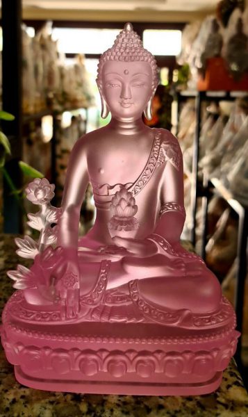 Tượng Phật Dược Sư màu hồng