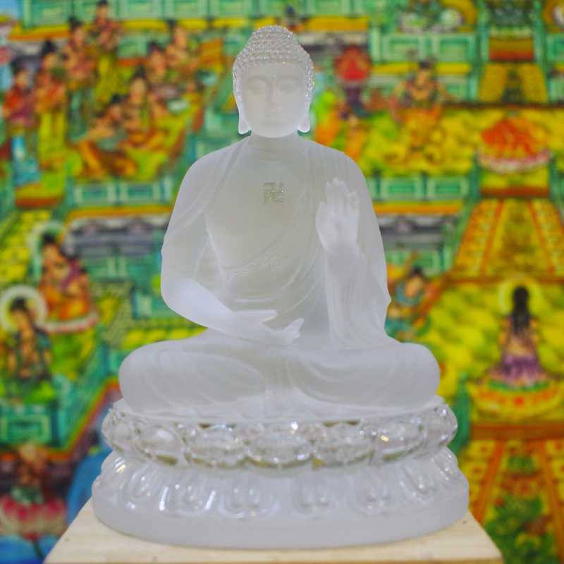Tượng Phật Dược Sư lưu ly màu trắng