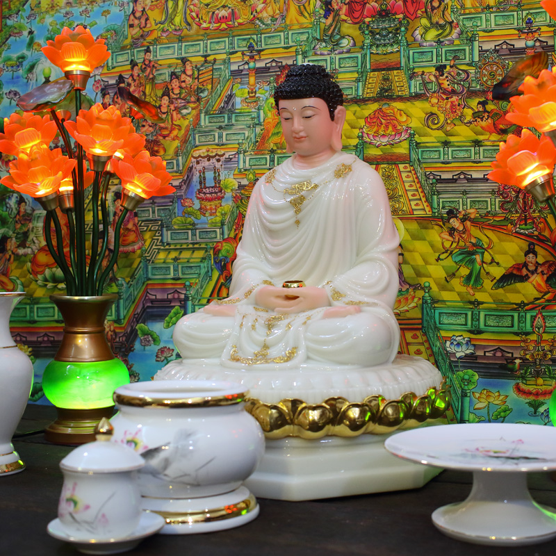 Tượng Phật Thích Ca trắng cao cấp